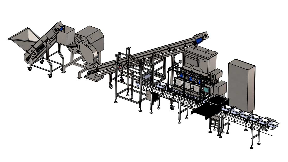 Sistema di carico automatico cubettatrici